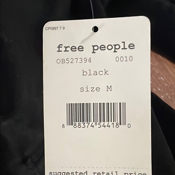 Free People NWT Black Women's Size Medium Jacket with Lace-Up Details - Picture 4 of 16